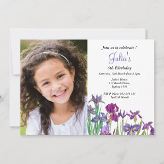 Foto på Iris-blommans flicka Inbjudningar