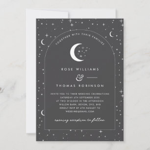 Foto på kallkolsnickarinbjudan till Arched Wedding Inbjudningar