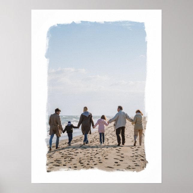 Foto på Kant Penseldrag Ram Anpassningsbar Poster (Framsidan)