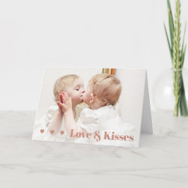 Foto på kärlek och Kisses Valentindagen Kort