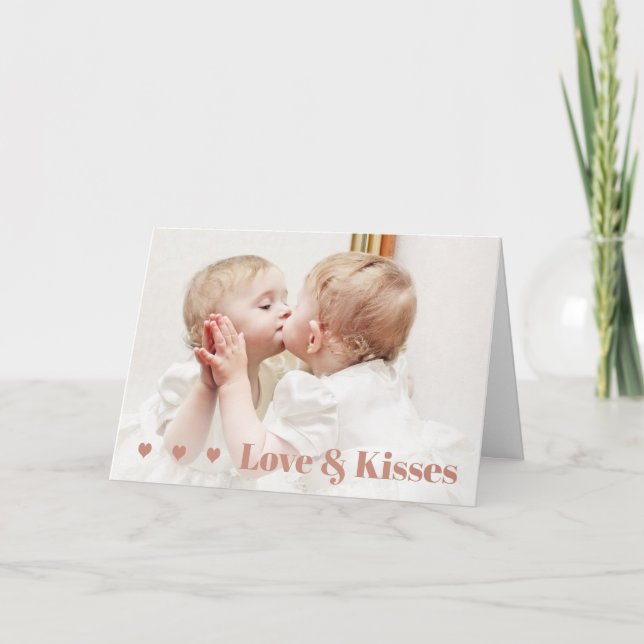 Foto på kärlek och Kisses Valentindagen Kort (Framsida)