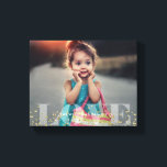 Foto på kärlek och miniatyrdiagram canvastryck<br><div class="desc">Fullt utfallsfotoarbetsyta. Anpassa den med din bröllop-dejt,  din familj namn eller valfri text för en vacker och unik biet av väggkonst.</div>