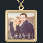 Foto på kärlek och miniatyrdiagram guldpläterat halsband<br><div class="desc">Elegant och perfekt för enkel fotodesign i personligen för mors dag,  som bröllop- eller jubileumsgåva,  studenten-gåva osv.</div>
