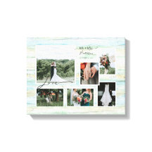 Foto på Kärlek Script Rustic Beach Wedding Collage