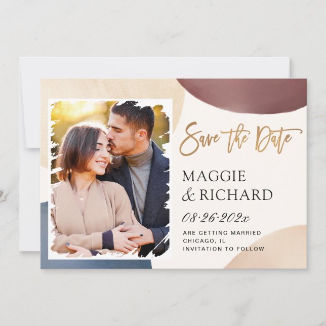 Foto på konstnärligt vattenfärgsfärg, Abstrakt, pe Spara Datumet (Framsida)