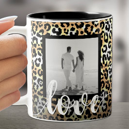 Foto på Leopard Print Kärlek Två-Tonad Mugg