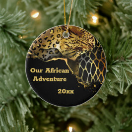 Foto på Leopard vild animal päls travsouvenir DIY Julgransprydnad Keramik