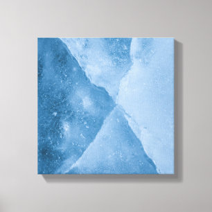 Foto på Light Blue Ice Abstrakt Art Photo Canvastryck