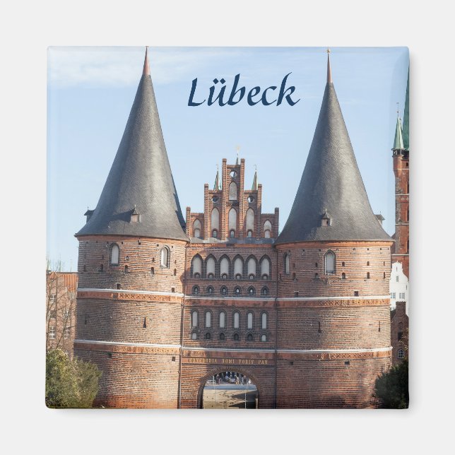 Foto på Lübeck Holstentor Grind Magnet (Framsidan)