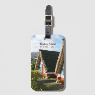 Foto på Madeira med typiska hus, Portugal Bagagebricka