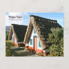 Foto på Madeira med typiska hus, Portugal Vykort