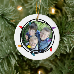 Foto på Merry & Bright jul Ljus Julgransprydnad Keramik
