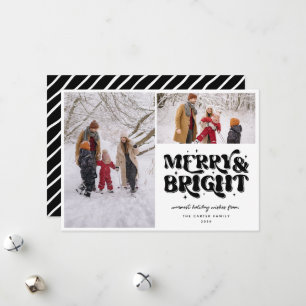Foto på Merry & Bright Retro 2 Julkort