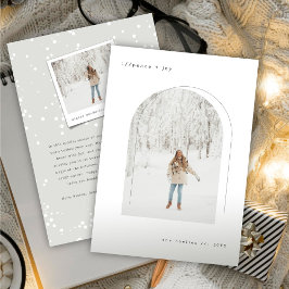 Foto på minimal Chic för skrivmaskin-text med mini Julkort