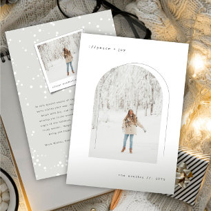 Foto på minimal Chic för skrivmaskin-text med mini Julkort