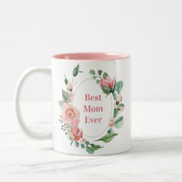 Foto på mors dag Best Mamma någonsin Söt Blommigt Två-Tonad Mugg