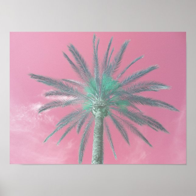 Foto på nedladdningsbar Rosa Handflatan Träd Pop A Poster (Framsidan)