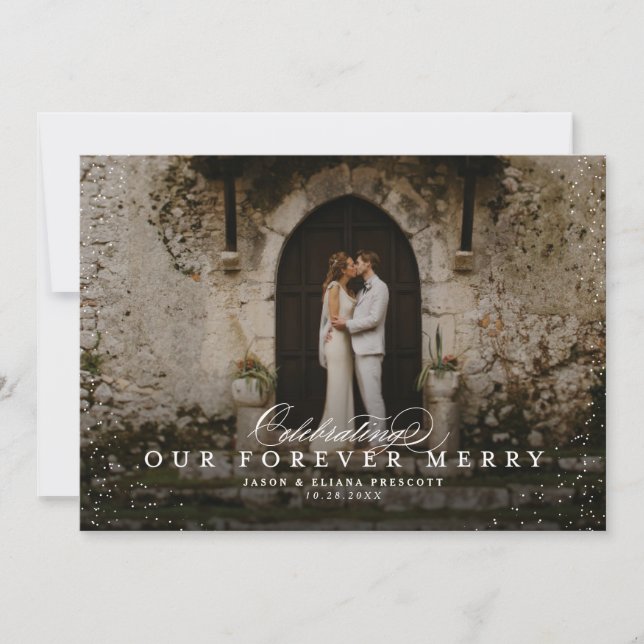 Foto på nylott vågrät för alltid julkort (Framsida)