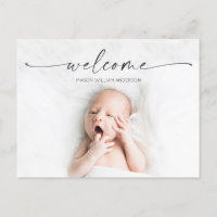 Foto på nytt om Baby-födelsemeddelande i skript