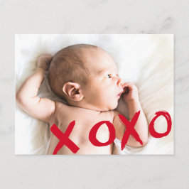 Foto på Personlig XOXO Valentines Baby Meddelande Vykort