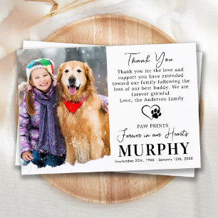 Foto på Personligen Pet Memorial Hund Sympathy  Ph Tack Kort
