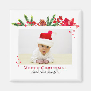 Foto på Personligen Ram, vacker jul Magnet