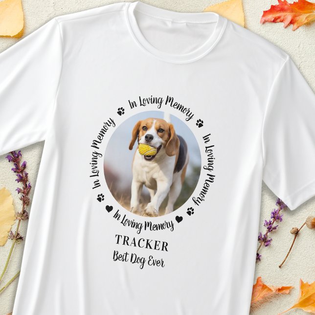 Foto på Pet Hund Memorial Loving Memory Personlig  T Shirt (Skapare uppladdad)