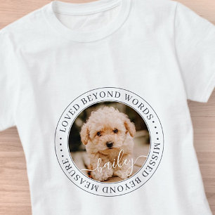Foto på Pet Memorial Loved bortom Ord Elegant Chi T Shirt