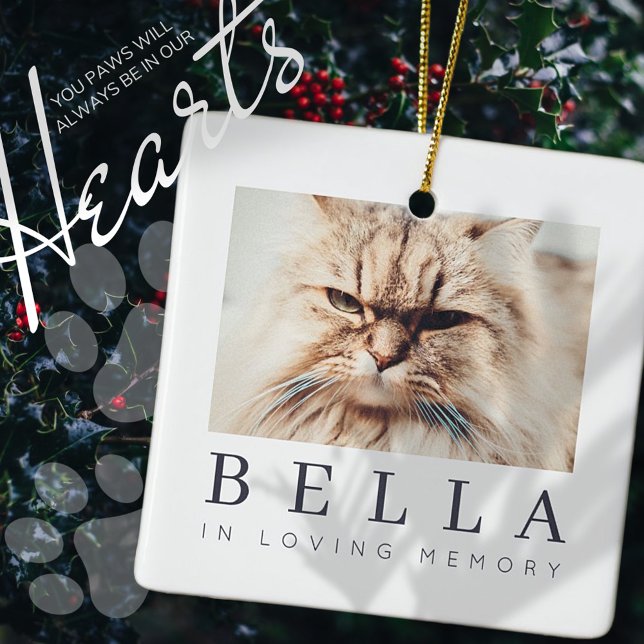 Foto på Pet Memorial Modern Simple Chic Family Julgransprydnad Keramik (Skapare uppladdad)