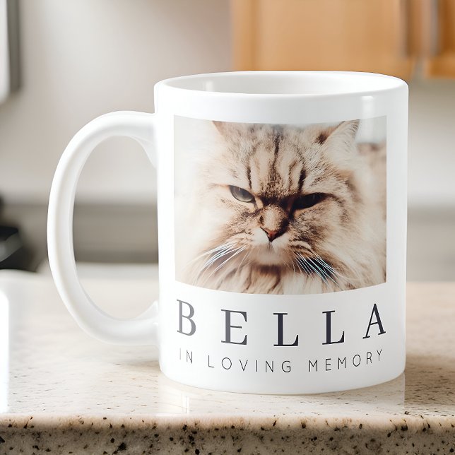 Foto på Pet Memorial Modern Simple Chic Family Kaffemugg (Skapare uppladdad)