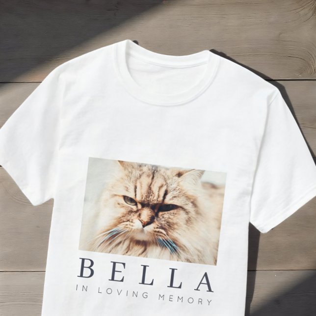Foto på Pet Memorial Modern Simple Chic Family T Shirt (Skapare uppladdad)
