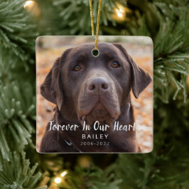 Foto på Pet Memorial Personlig Hund Julgransprydnad Keramik