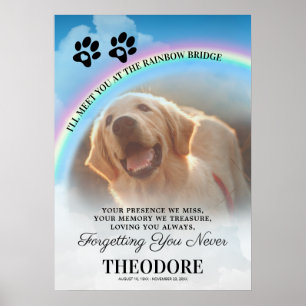 Foto på Pet Memorial Rainbow Bridge Photo Poster