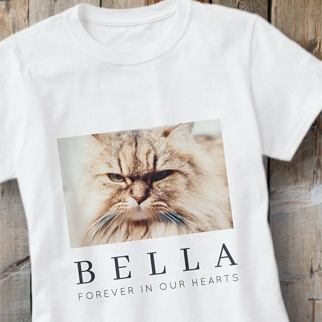 Foto på Pet Memorial Simple Modern Chic Family T Shirt (Skapare uppladdad)