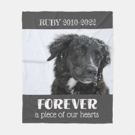 Foto på Pet Memorial Sympathy Photo Fleecefilt