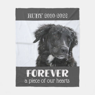 Foto på Pet Memorial Sympathy Photo Fleecefilt