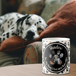 Foto på Pet Modern Typography Rolig hund Cat Anpas Kaffemugg
