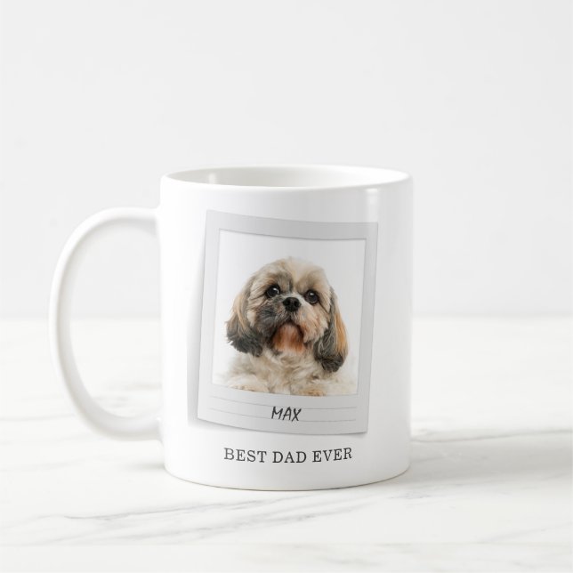 Foto på Pet Pappa Birthday Ram Personlig Hund Kaffemugg (Vänster)