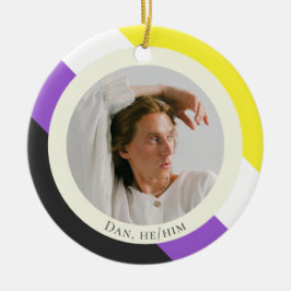 Foto på pridet Ornament för icke-binärt flagga