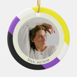 Foto på pridet Ornament för icke-binärt flagga