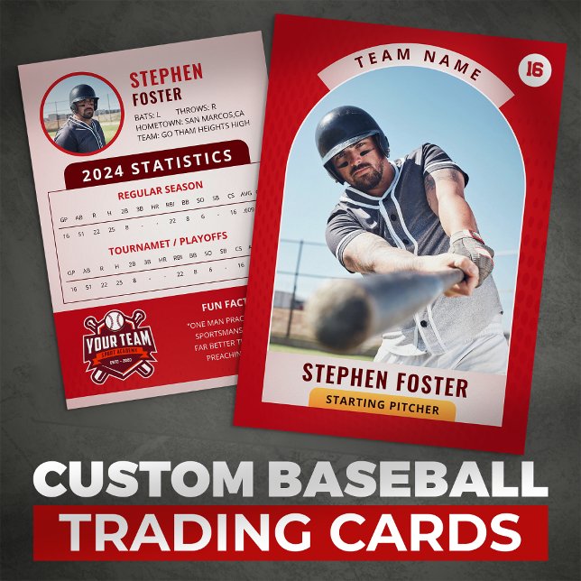 Foto på Red Pro Baseball Trading Card Player (Skapare uppladdad)