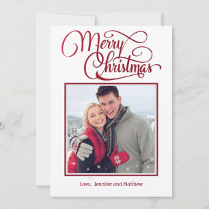 Foto på Red Script God jul Gnistra Julkort