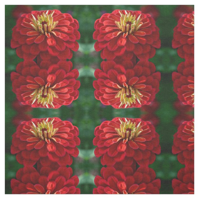 Foto på röd blommigt i elegant tyg (Provkarta)