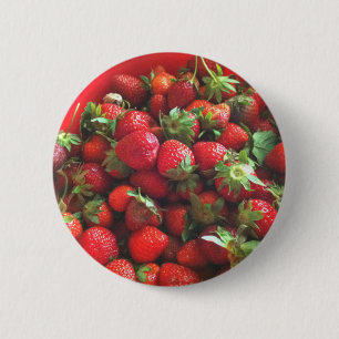 Foto på röd frukt från jordgubbar knapp