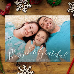 Foto på Roligten Blankt och tacksam jultomte Julkort