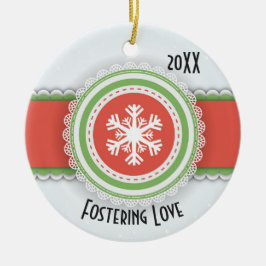 Foto på rosa & Grönt God jul Julgransprydnad Keramik