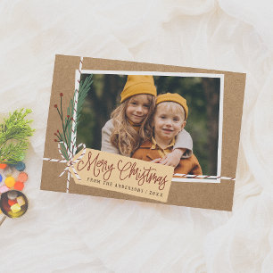 Foto på Rustic Craft Paket God jul Helgdag Julkort