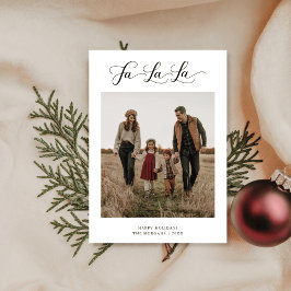 Foto på Rustic Fa La Script-julfamiljen Julkort