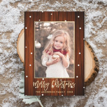 Foto på Rustic Land Wood Guld God jul