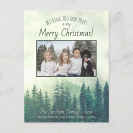 Foto på Rustic Mountain Gräs God jul Helg Vykort